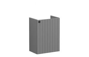 VitrA Root Groove 40cm 1 Door Wall Hung Slim Washbasin Unit (RH Hinge) - Matt Grey